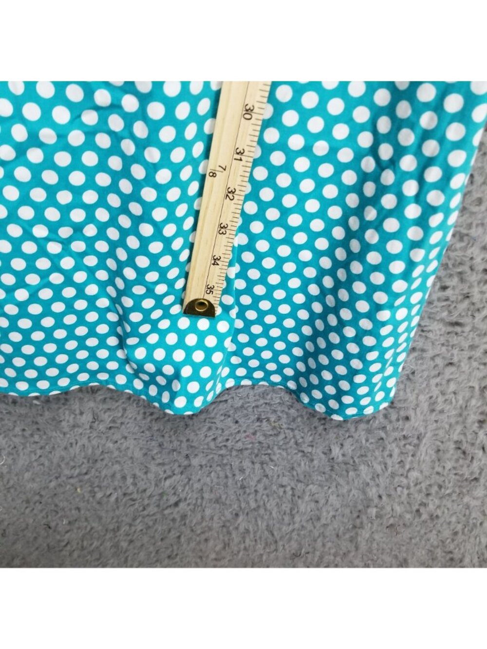 Spense Dress Womens 10 Turquoise Blue & White Polka Dot Sleeveless - Picture 4 of 10
